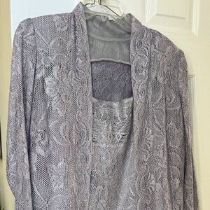 Damianou Eveningwear Skirt Jacket and Camisole Size M Lavender